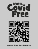 Covid Free custom t-shirt - WHITE/BLACK