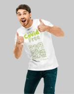 Covid Free custom t-shirt - WHITE/BLACK