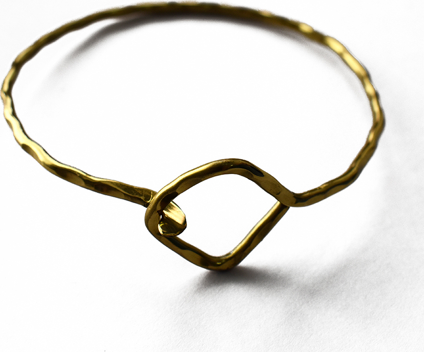 Inart Γυναικείο Βραχιόλι Χειροπέδα Επιχρυσωμένο