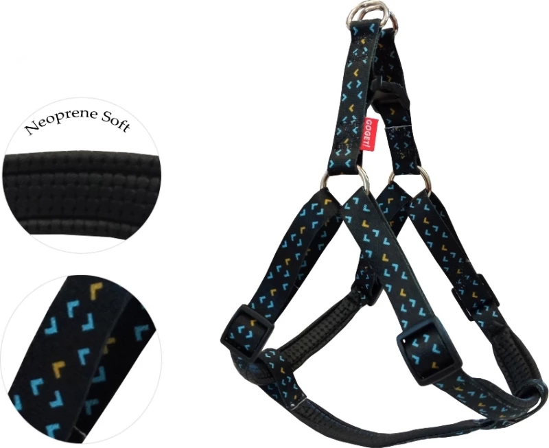 Pet Interest Σαμαράκι Σκύλου Motivo Nero Μαύρο Large 25mm x 47 - 70cm