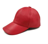 Δερμάτινο Καπέλο Unisex Κόκκινο