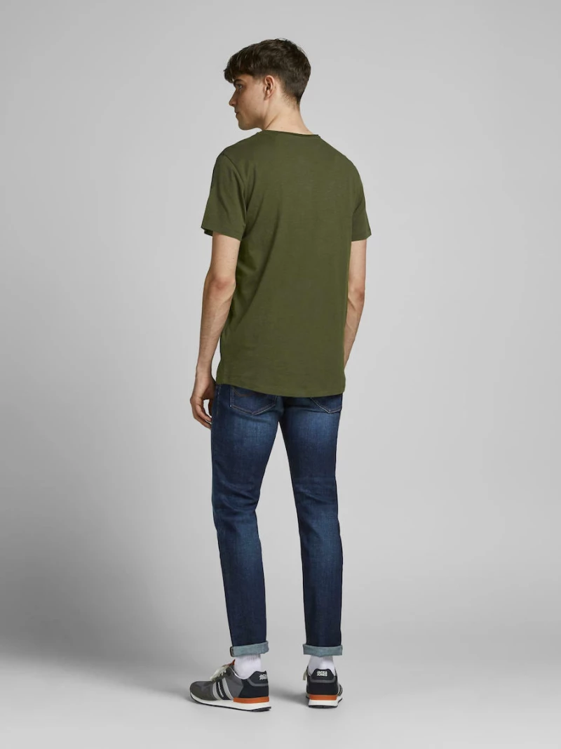 Jack & Jones 12182498 Ανδρικό T-shirt Forest Night Μονόχρωμο