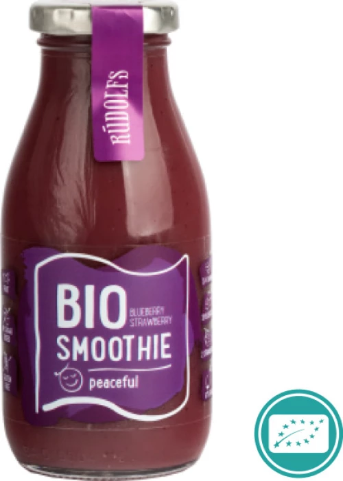 Rudolfs Smoothie Peaceful Μύρτιλο Φράουλα & Σπόροι Chia Χωρίς Ζάχαρη 260ml