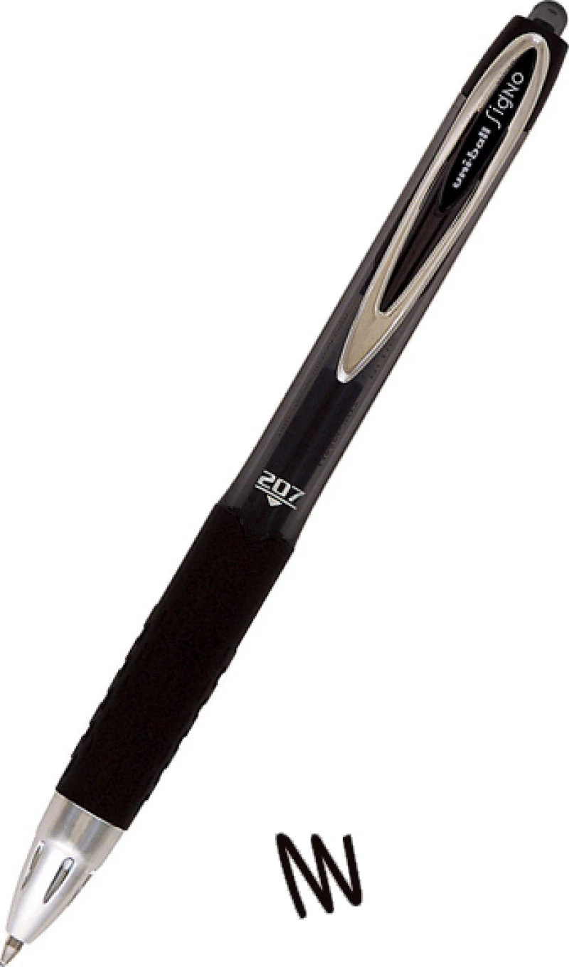 Uni-Ball Στυλό Gel 0.7mm με Μαύρο Mελάνι Signo UMN-207