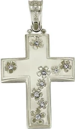 BabyQ Λευκόχρυσος Σταυρός 14K