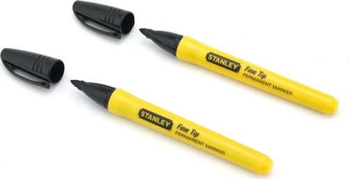 Stanley Fine Tip Ανεξίτηλοι 1mm Black 2τμχ