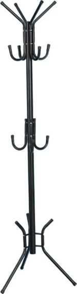 Zita Plus Καλόγερος Μεταλλικός Μαύρος 48x48x179cm