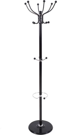 Ankor Καλόγερος Μεταλλικός Μαύρος 178cm