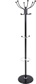 Ankor Καλόγερος Μεταλλικός Μαύρος 178cm