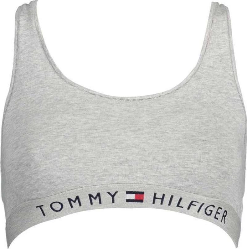 Tommy Hilfiger Scoop Neck Γυναικείο Μπουστάκι Γκρι