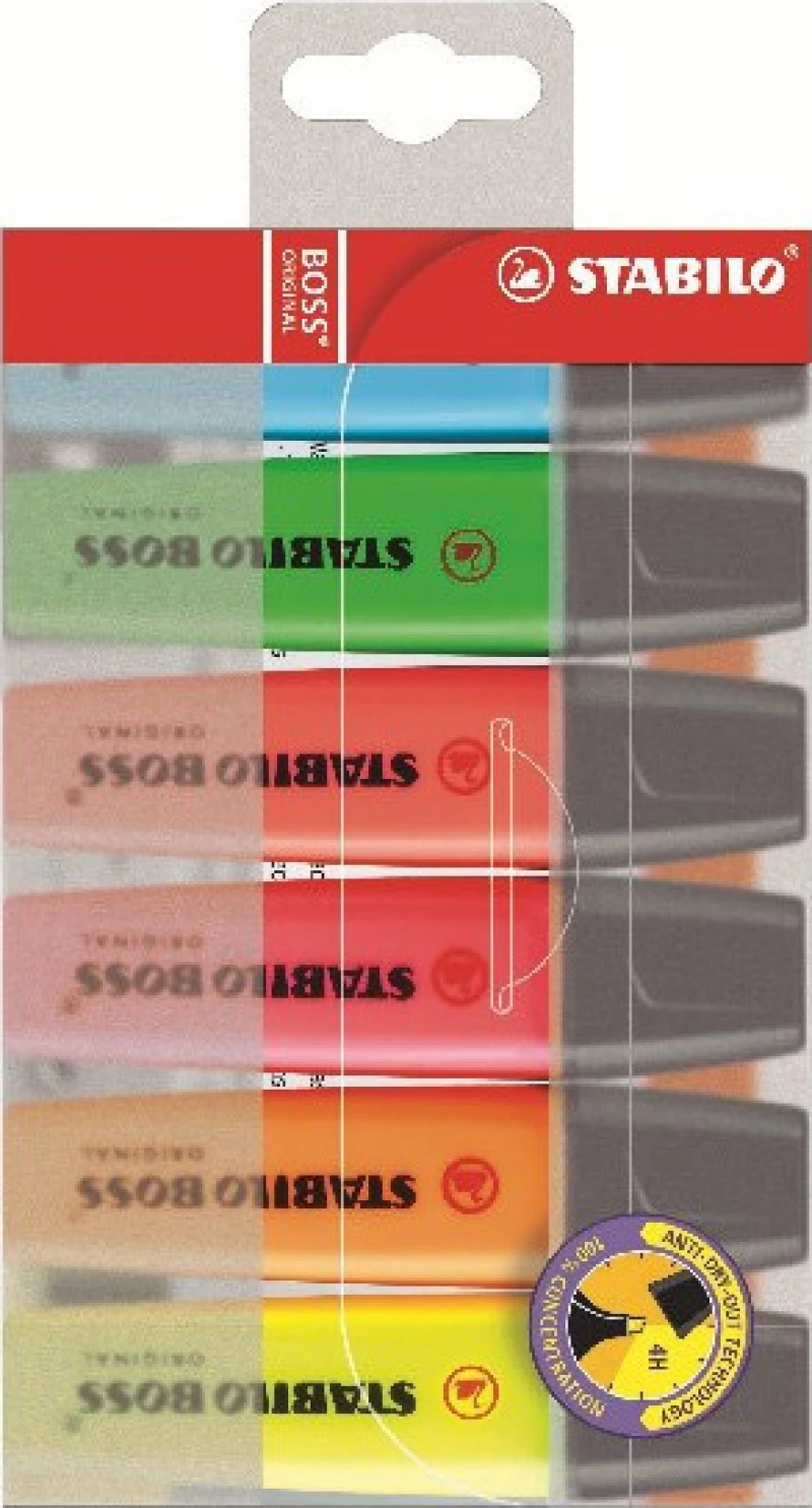 Stabilo Boss Original Μαρκαδόροι Υπογράμμισης 5mm 6τμχ