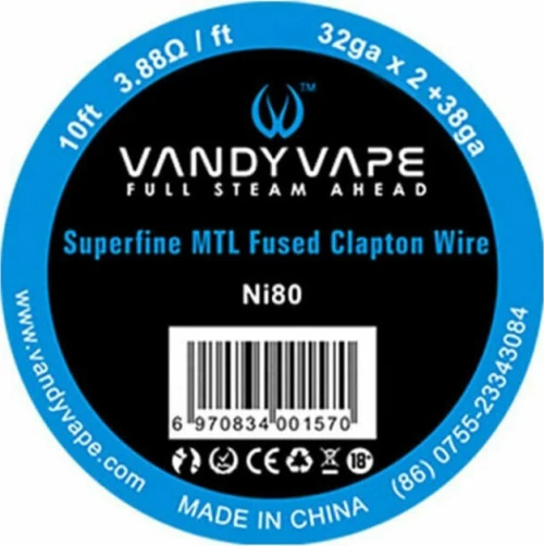 Vandy Vape Superfine MTL Fused Clapton Ni80 (32×2+38) (3m.)