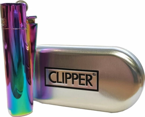 Clipper Αναπτήρας Υγραερίου Πολύχρωμος Metal Rainbow Icy Colour