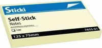 Αυτοκόλλητα χαρτάκια Sticki Κίτρινα 75x125mm 100φ (7655-01)