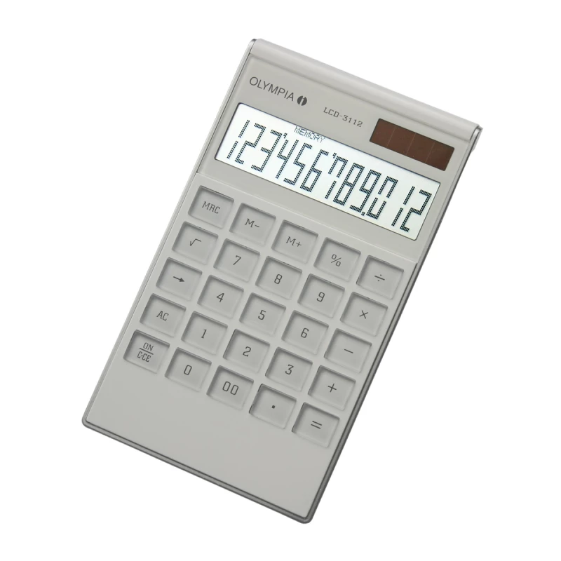 Olympia Αριθμομηχανή Απλή LCD-3112 12 Ψηφίων σε Ασημί Χρώμα