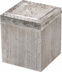 Espiel Διακοσμητικό Κουτί Ξύλινο Μπεζ 12x12x14.3cm