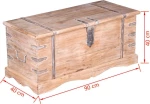 vidaXL Διακοσμητικό Μπαούλο Ξύλινο 90x40x40cm
