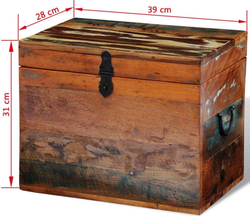 vidaXL Διακοσμητικό Μπαούλο Ξύλινο 38x28x31cm