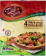 Βάση Λεπτή για Πίτσα 4 Τεμάχια Deli Sun 4 Thin And Crispy Pizza Bases 320g