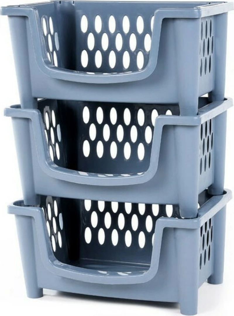 Homeplast Καλάθι Πλαστικό Carina Μπλε 48.5x34x25cm