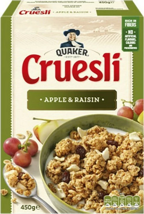 Quaker Cruesli Apple Raisin 450gr