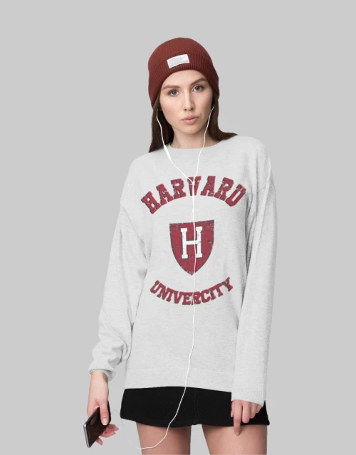 Harvard W Sweatshirt (Replica) - GREY MELANGE