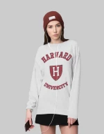 Harvard W Sweatshirt (Replica) - GREY MELANGE