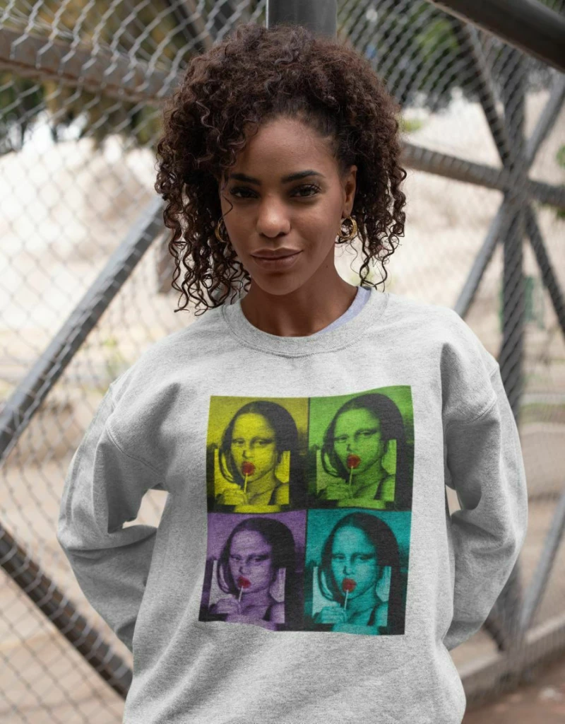 Mona Lisa Φούτερ W - WHITE
