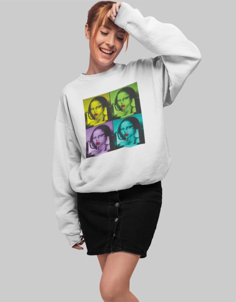 Mona Lisa Φούτερ W - WHITE