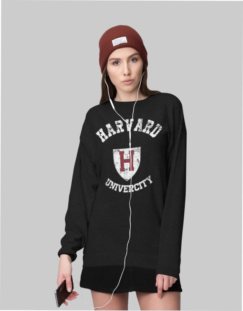 Harvard W Sweatshirt (Replica) - BLACK
