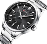 Ανδρικό Ρολόι Curren Silver-Black - Watch Men Waterproof Calendar Quartz Wrist