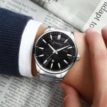 Ανδρικό Ρολόι Curren Silver-Black - Watch Men Waterproof Calendar Quartz Wrist