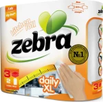 Zebra Χαρτί Κουζίνας Daily XL 2 Ρολά 3 φύλλα