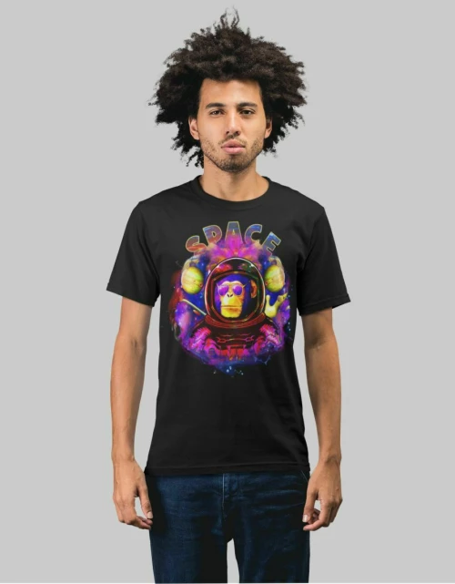 Space Monkey T-shirt - BLACK