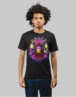Space Monkey T-shirt - BLACK