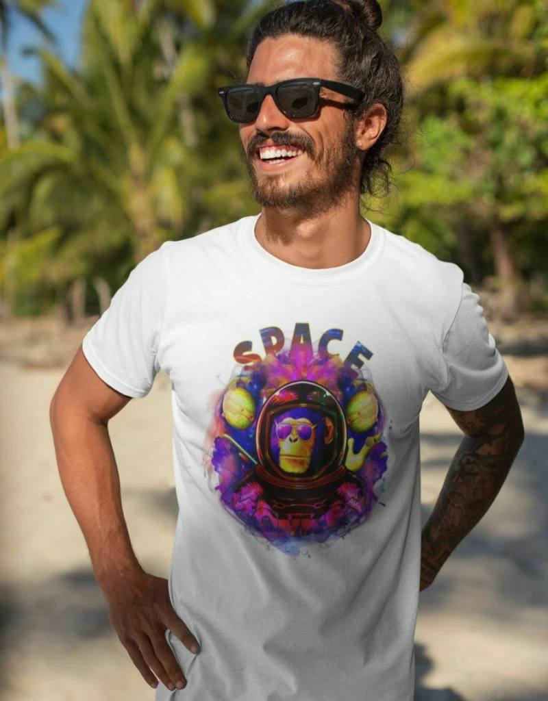 Space Monkey T-shirt - WHITE