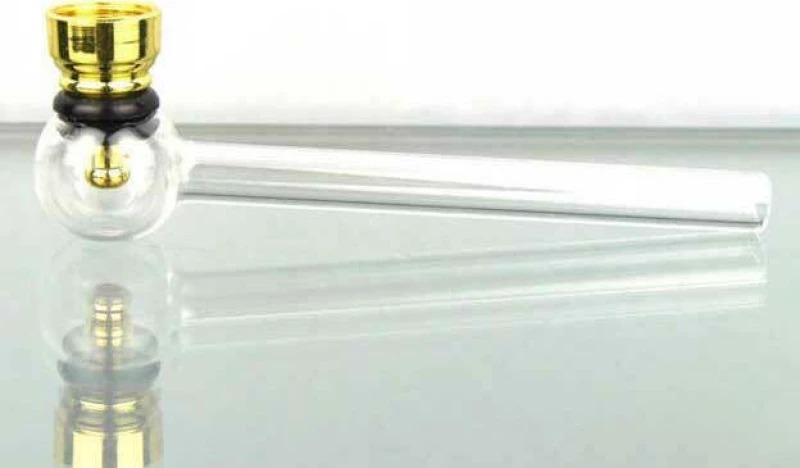 Πιπάκι Γυάλινο Με Σίτα - 12cm