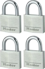 Master Lock Λουκέτο Πέταλο με Κλειδί Σετ 4τμχ Αλουμινίου 20mm 912044112