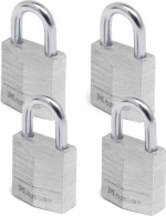 Master Lock Λουκέτο Πέταλο με Κλειδί Σετ 4τμχ Αλουμινίου 20mm 912044112