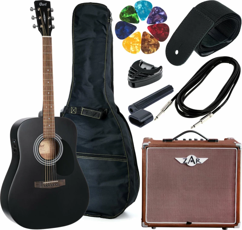 Cort AD810E Black Satin - Bundle + Amp