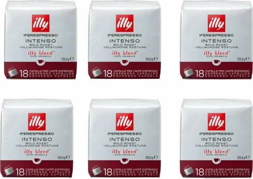 Illy Κάψουλες Espresso Intenso (Scuro) Συμβατές με Μηχανή Iperespresso 108caps