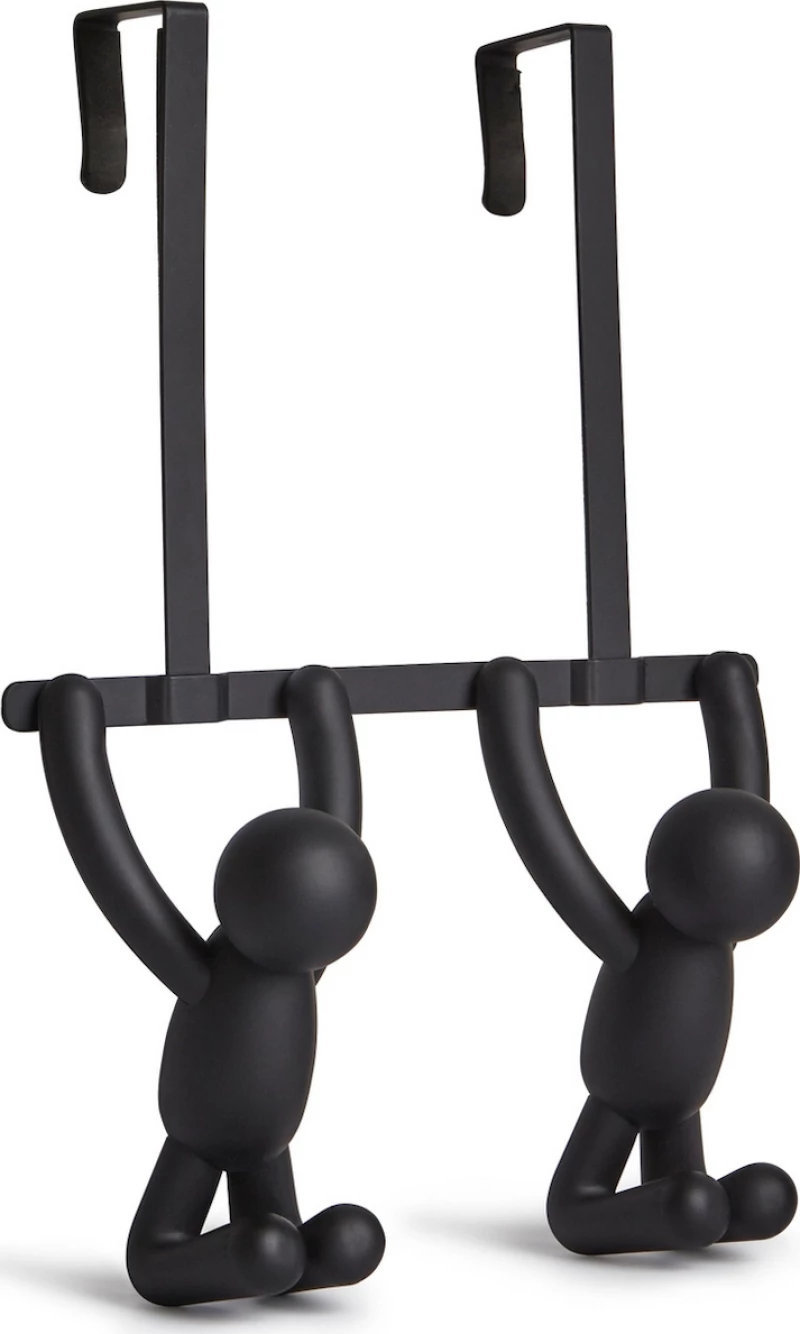 Umbra Κρεμάστρα Πόρτας Buddy Black Πλαστική 2Θέσεων 21x7x12cm