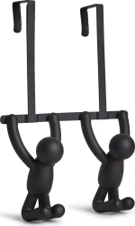 Umbra Κρεμάστρα Πόρτας Buddy Black Πλαστική 2Θέσεων 21x7x12cm