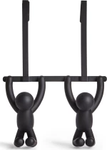 Umbra Κρεμάστρα Πόρτας Buddy Black Πλαστική 2Θέσεων 21x7x12cm
