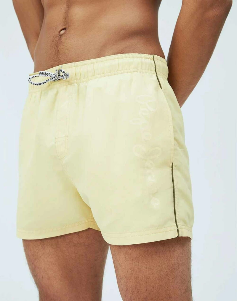 Pepe Jeans New Brian Plain Ανδρικό Μαγιό Σορτς Κίτρινο