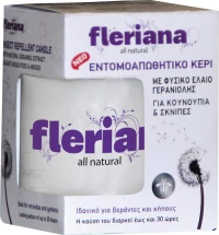 Fleriana Εντομοαπωθητικό Κερί με Έλαιο Γερανιόλης 130gr