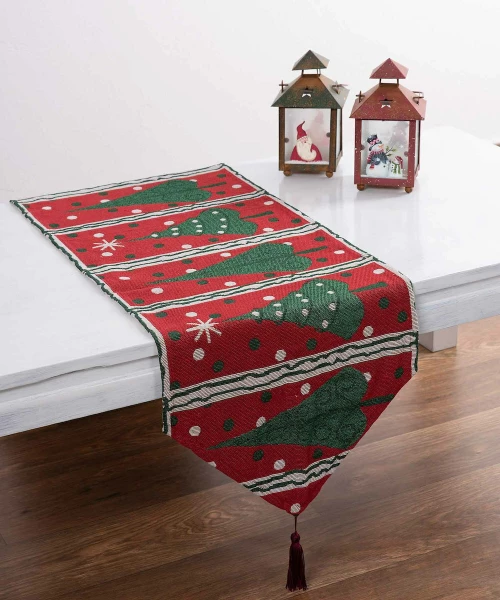 Silk Fashion Χριστουγεννιάτικη Τραβέρσα Xmas Tree 45x170cm