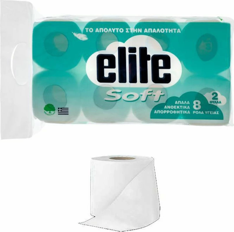 Servin Χαρτί Υγείας Elite Soft 8 Ρολά 63gr 2 φύλλα 19,5m