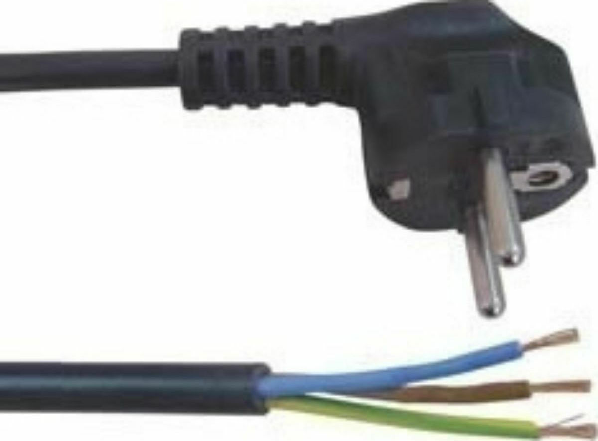 ΚΑΛΩΔΙΟ ΤΡΟΦΟΔΟΣΙΑΣ 3X0.75mm² 1.5m ΣΟΥΚΟ ΓΩΝ.ΜΑΥΡΟ