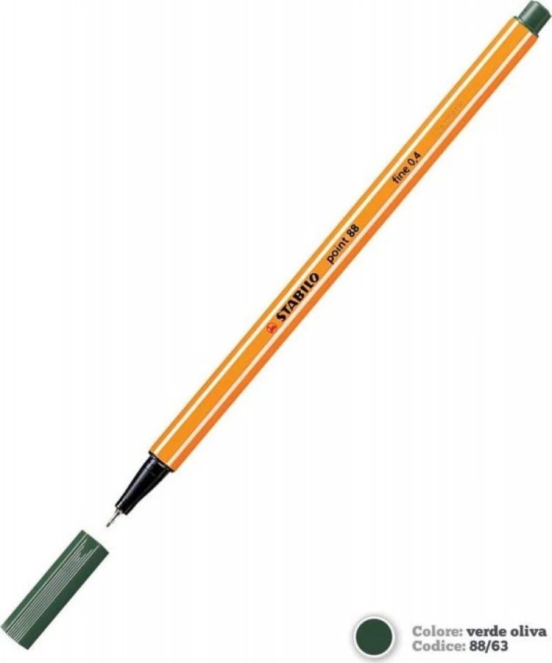 Stabilo Point 88 0.4mm Olive Green